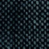 Blue floral textile pattern with irregular shapes in indigo and gray-blue tones on a dark black background, labeled “swan > fabric > extra 836”.